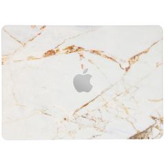iMoshion Coque Laptop MacBook Air 13 pouches (2022) - White Marble