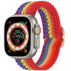 iMoshion Bande élastique en nylon Apple Watch Series 1-9 / SE / Ultra (2) - 42/44/45/49 mm - ﻿Rainbow