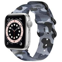 iMoshion Bracelet en nylon Apple Watch Series 1-9 / SE - 38/40/41mm - Gris Camouflage