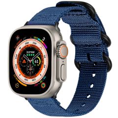 iMoshion Bracelet en nylon Apple Watch Series 1-9 / SE / Ultra (2) - 42/44/45/49 mm - Bleu foncé