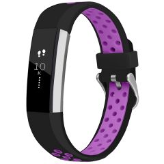 iMoshion Bracelet sportif en silicone Fitbit Alta (HR) - Noir/Violet