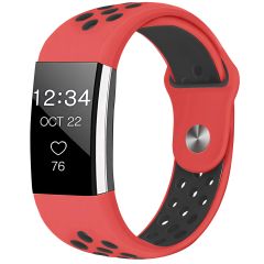 iMoshion Bracelet sportif en silicone Fitbit Charge 2 - Rouge / Noir