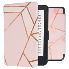 iMoshion ﻿Étui de liseuse portefeuille design Slim Hard Sleepcover Kobo Clara 2E / Tolino Shine 4 - Pink Graphic