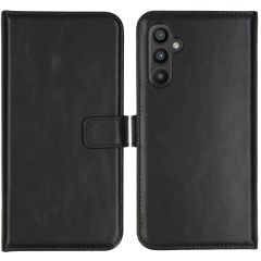 Selencia Étui de téléphone portefeuille en cuir véritable Samsung Galaxy A34 (5G) - Noir