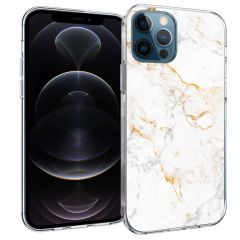 iMoshion Coque Design iPhone 12 (Pro) - White Marble