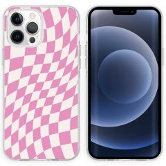 iMoshion Coque Design iPhone 13 Pro - Retro Pink Check