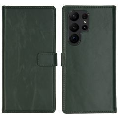 Selencia Étui de téléphone portefeuille en cuir véritable Samsung Galaxy S23 Ultra - Vert