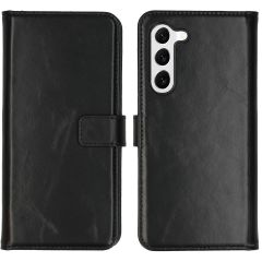Selencia Étui de téléphone portefeuille en cuir véritable Samsung Galaxy S23 - Noir