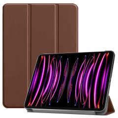 iMoshion Étui de tablette portefeuille Trifold iPad Pro 12.9 (2021 / 2022) - Brun