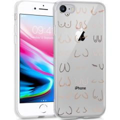 iMoshion Coque Design iPhone SE (2022 / 2020) / 8 / 7 / 6(s) - Boobs all over - Transparent