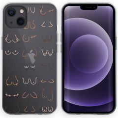 iMoshion Coque Design iPhone 13 - Boobs all over - Transparent