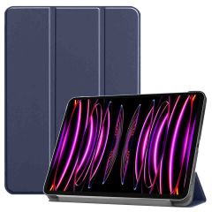 iMoshion Étui de tablette Trifold iPad Pro 12.9 (2021 / 2022) - Bleu foncé