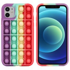 iMoshion Pop It Fidget Toy - Coque Pop It iPhone 12 (Pro) - Rainbow