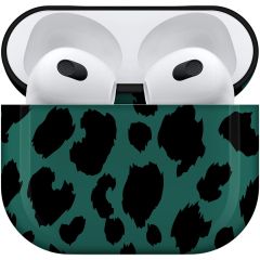 iMoshion ﻿Coque Hardcover Design AirPods 3 (2021) - Green Leopard