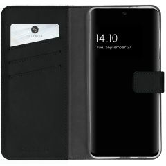 Selencia Étui de téléphone en cuir véritable Galaxy S21 FE - Noir