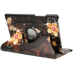iMoshion Étui de tablette Design rotatif à 360° Samsung Galaxy Tab A7 - Butterfly Flower