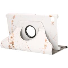 iMoshion Étui de tablette Design rotatif à 360° Galaxy Tab A7 Lite - White Marble