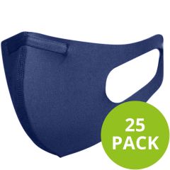 Blackspade 25 pack - Masque lavable unisexe adulte - Coton réutilisable et extensible - Bleu