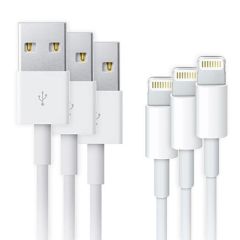 Apple 3 x Câble Lightning Original vers câble USB - 1 mètre - Blanc