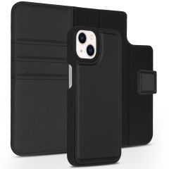 Accezz Étui de téléphone portefeuille en cuir de qualité supérieure 2 en 1 iPhone 13 Mini - Noir