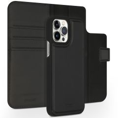 Accezz Étui de téléphone portefeuille en cuir de qualité supérieure 2 en 1 iPhone 13 Pro Max - Noir