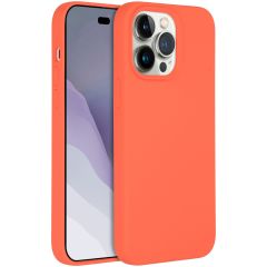 Accezz Liquid Silicone Backcover avec MagSafe iPhone 14 Pro Max - Nectarine