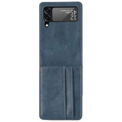 iMoshion Étui de téléphone portefeuille Luxe Samsung Galaxy Z Flip 4 - Bleu foncé