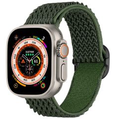 iMoshion Bande élastique en nylon Apple Watch Series 1-8 / SE / Ultra - 42/44/45/49 mm - Vert foncé