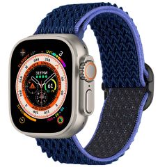 iMoshion Bande élastique en nylon Apple Watch Series 1-9 / SE / Ultra (2) - 42/44/45/49 mm - Bleu foncé