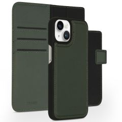 Accezz Étui de téléphone portefeuille en cuir de qualité supérieure 2 en 1 iPhone 14 - Vert