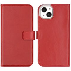 Selencia Étui de téléphone portefeuille en cuir véritable iPhone 14 Max - Rouge