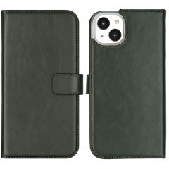Selencia Étui de téléphone portefeuille en cuir véritable iPhone 14 Max - Vert