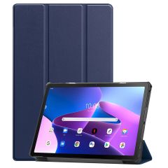 iMoshion Étui de tablette Trifold Lenovo Tab M10 Plus (3rd gen) - Bleu foncé