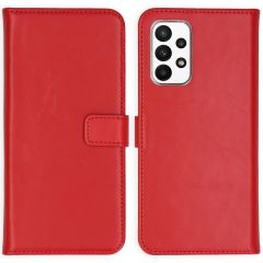Selencia Étui de téléphone portefeuille en cuir véritable Samsung Galaxy A23 (5G) - Rouge