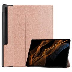 iMoshion Étui de tablette portefeuille Trifold Samsung Galaxy Tab S8 Ultra - Rose Dorée