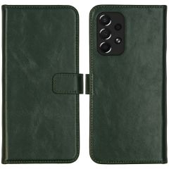 Selencia Étui de téléphone portefeuille en cuir véritable Samsung Galaxy A73 - Vert