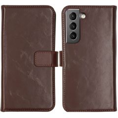 Selencia Étui de téléphone portefeuille en cuir véritable Samsung Galaxy S22 - Brun