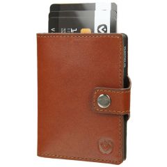 Valenta Card Case Wallet - Cognac Brown