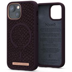 Njorð Collections Coque Salmon Leather MagSafe iPhone 13 Mini - Rust