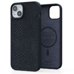 Njorð Collections Coque Salmon Leather MagSafe iPhone 15 Plus - Black