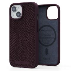 Njorð Collections Coque Salmon Leather MagSafe iPhone 15 - Rust