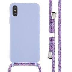 iMoshion ﻿Coque en silicone avec cordon iPhone X / Xs - Violet