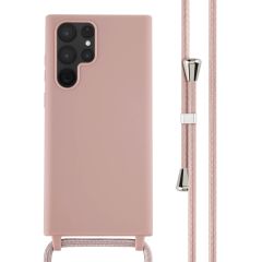 iMoshion ﻿Coque en silicone avec cordon Samsung Galaxy S22 Ultra - Sand Pink