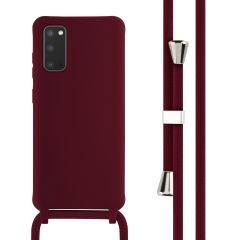 iMoshion ﻿Coque en silicone avec cordon Samsung Galaxy S20 - Rouge foncé