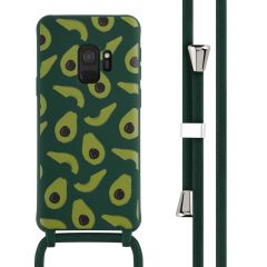 iMoshion Coque design en silicone avec cordon Samsung Galaxy S9 - Avocado Green