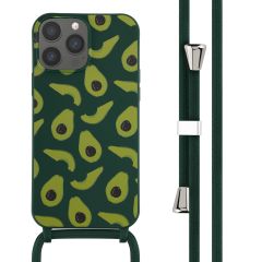 iMoshion ﻿Coque design en silicone avec cordon iPhone 13 Pro Max - Avocado Green