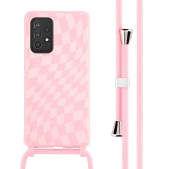 iMoshion ﻿Coque design en silicone avec cordon Samsung Galaxy A52(s) (5G/4G) - Retro Pink