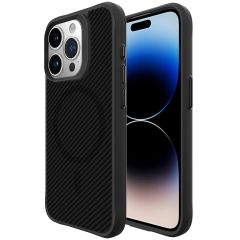 iMoshion Rugged Hybrid Carbon Case avec MagSafe iPhone 15 Pro - Noir