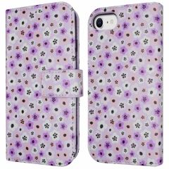 iMoshion ﻿Étui de téléphone portefeuille Design iPhone SE (2022 / 2020) / 8 / 7 / 6(s) - Purple Flowers