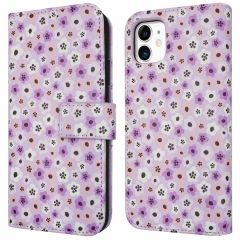 iMoshion ﻿Étui de téléphone portefeuille Design iPhone 11 - Purple Flowers